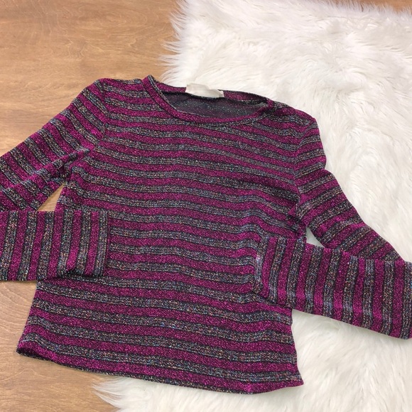 Twinkle size large juniors striped sparkly top - Picture 3 of 7
